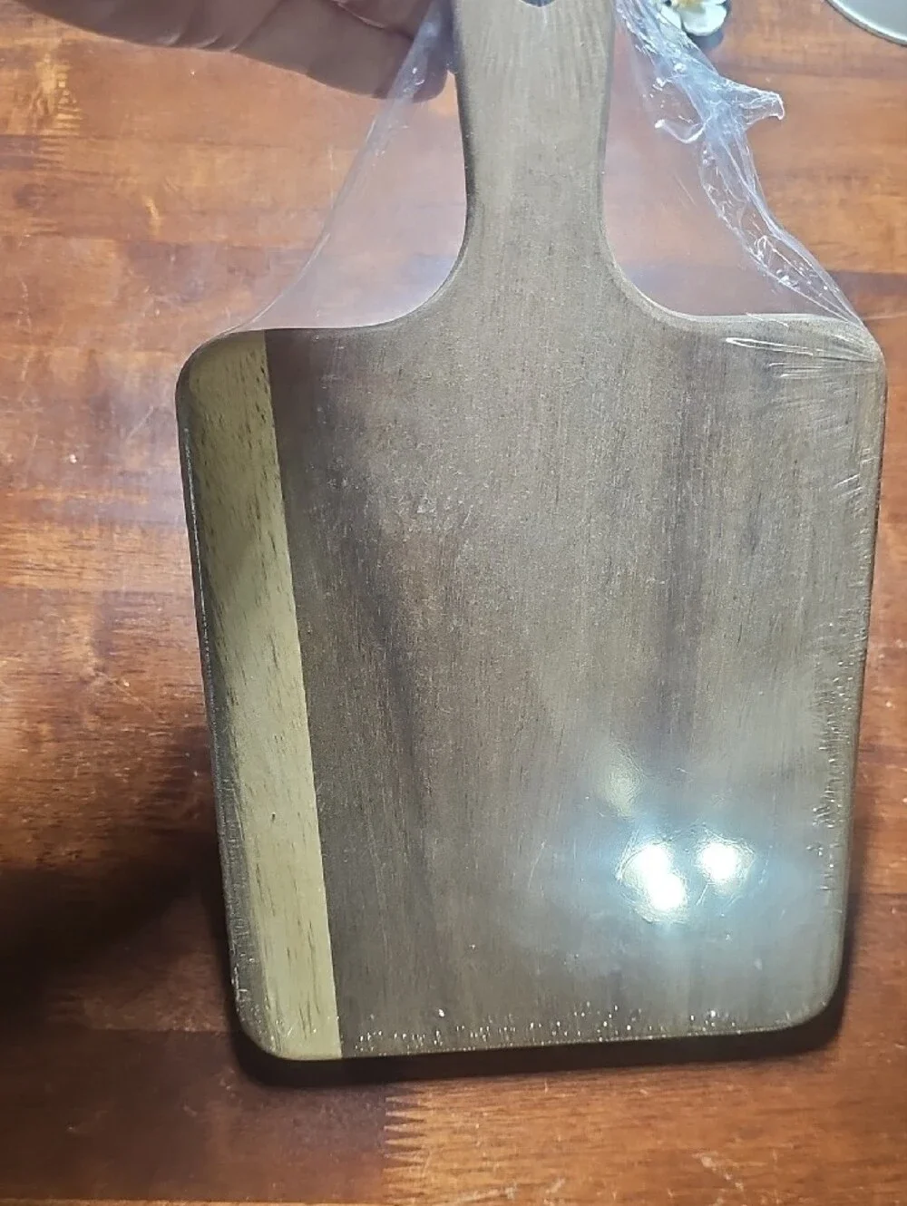 Source Unknown Brown Wood Serving Cutting Board with Handle